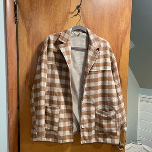 Super Cute camel and cream shacket